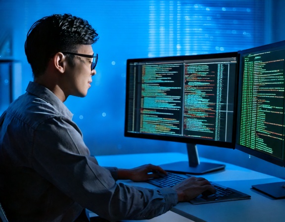 コードに集中するエンジニア