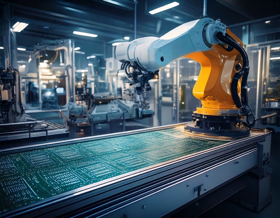 FA検査機器の制御プログラム画面と製造ライン