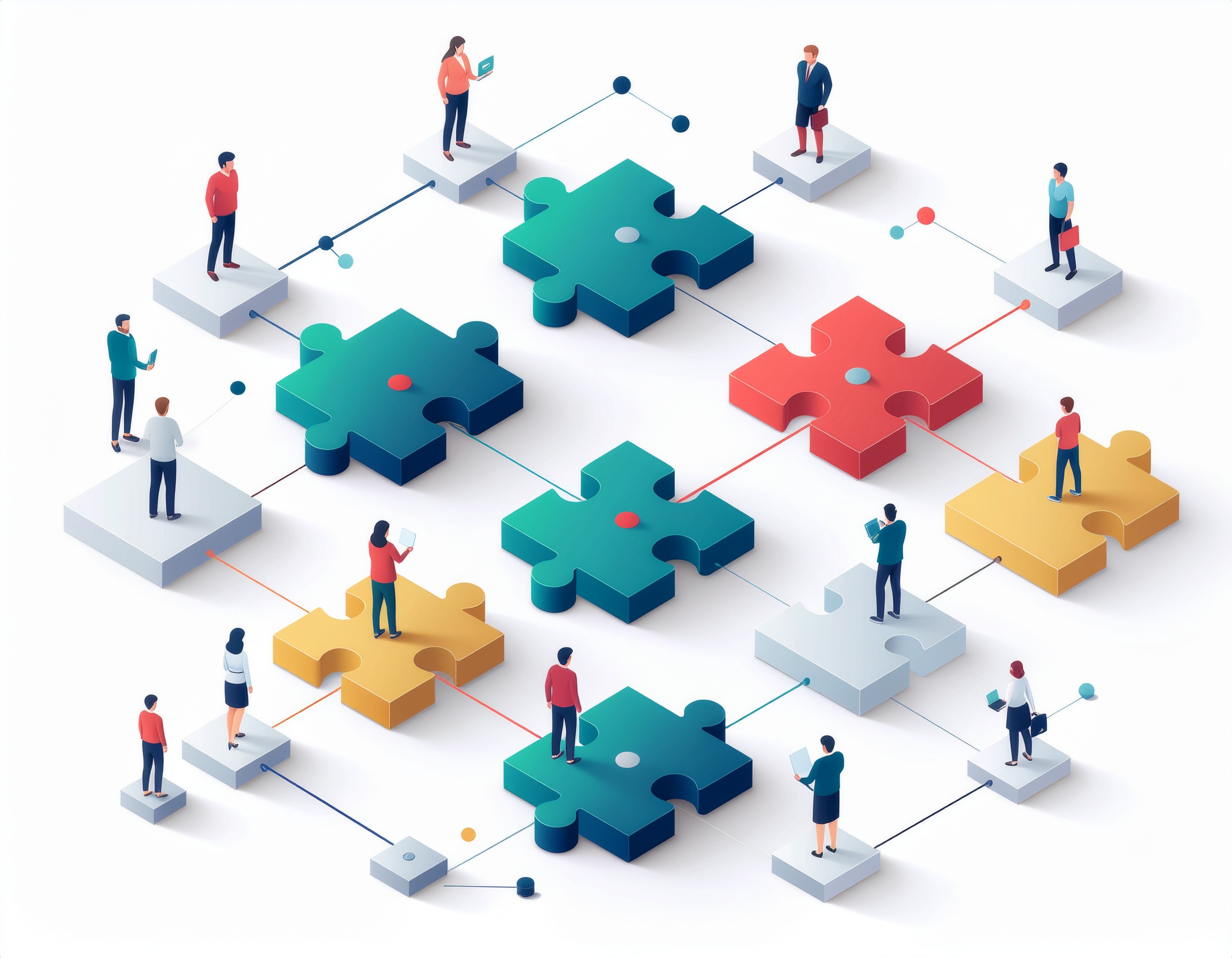 チームコラボレーションのイラスト